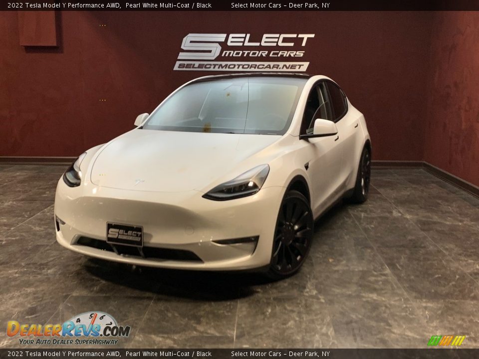 2022 Tesla Model Y Performance AWD Pearl White Multi-Coat / Black Photo #1