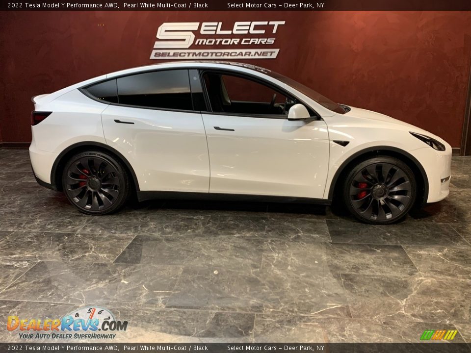 2022 Tesla Model Y Performance AWD Pearl White Multi-Coat / Black Photo #3