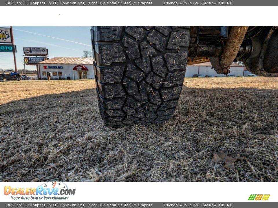 2000 Ford F250 Super Duty XLT Crew Cab 4x4 Island Blue Metallic / Medium Graphite Photo #14