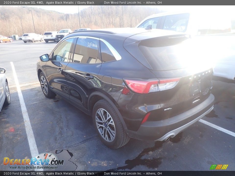 2020 Ford Escape SEL 4WD Agate Black Metallic / Ebony Black Photo #8