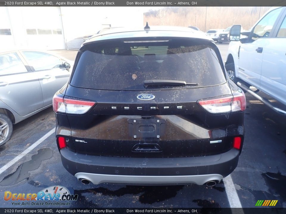 2020 Ford Escape SEL 4WD Agate Black Metallic / Ebony Black Photo #9