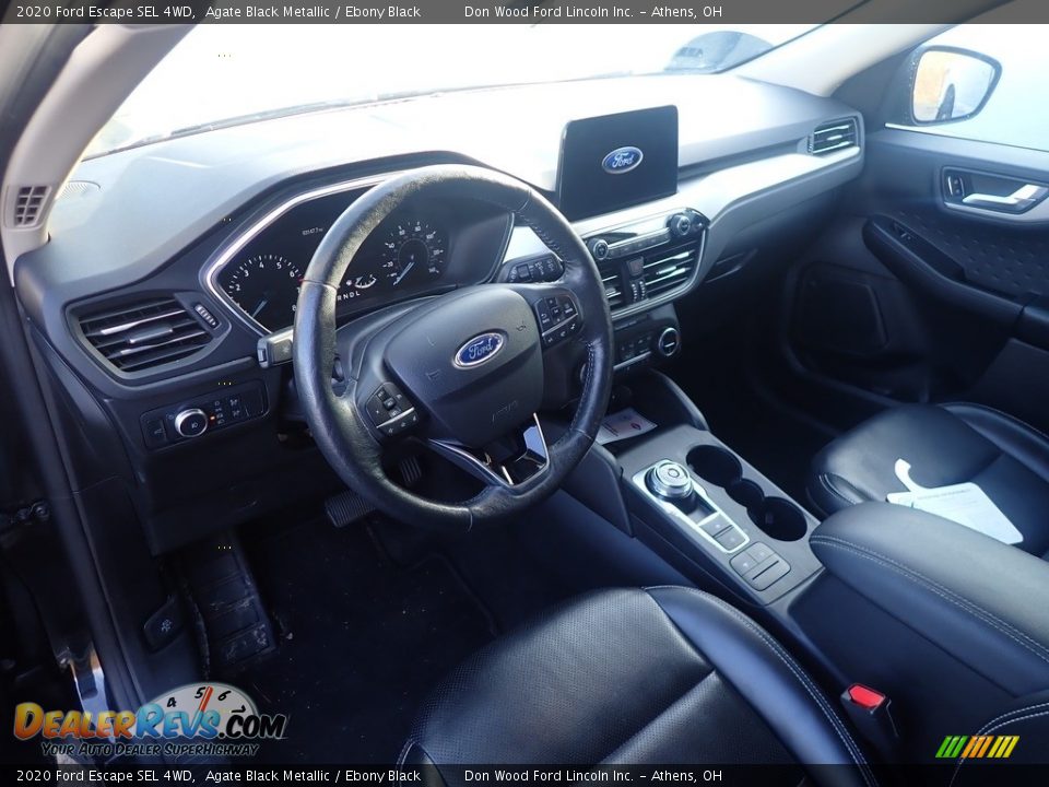 2020 Ford Escape SEL 4WD Agate Black Metallic / Ebony Black Photo #12