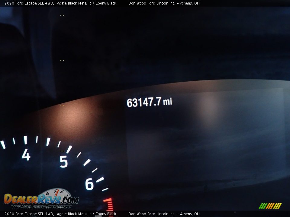 2020 Ford Escape SEL 4WD Agate Black Metallic / Ebony Black Photo #14
