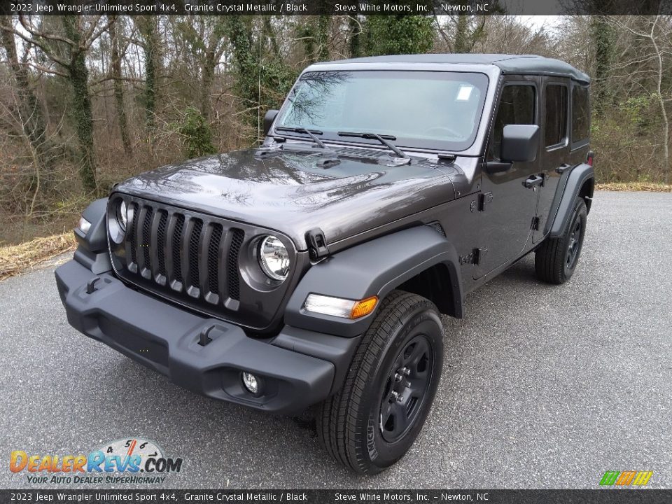 2023 Jeep Wrangler Unlimited Sport 4x4 Granite Crystal Metallic / Black Photo #2