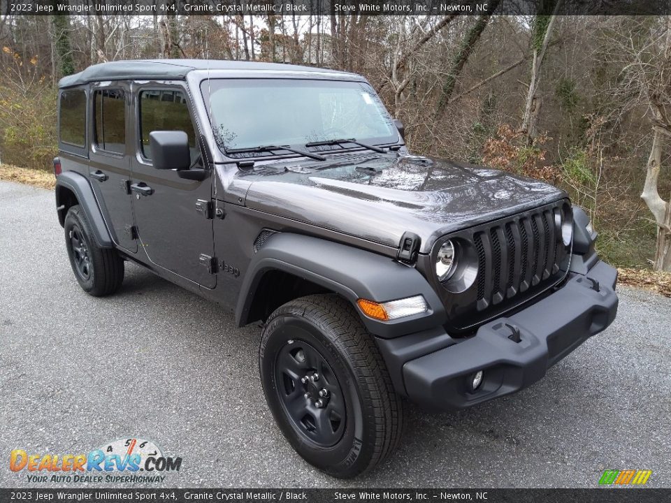 Front 3/4 View of 2023 Jeep Wrangler Unlimited Sport 4x4 Photo #4