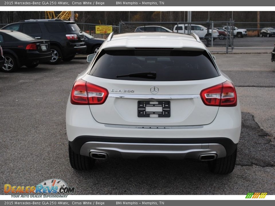 2015 Mercedes-Benz GLA 250 4Matic Cirrus White / Beige Photo #4