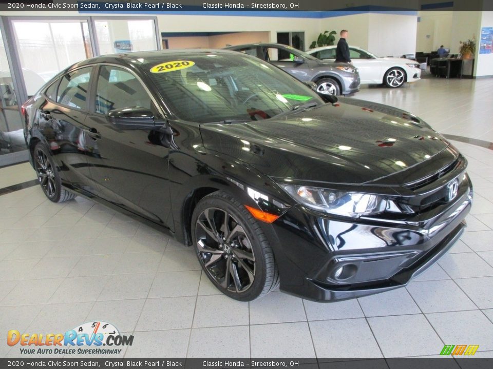 2020 Honda Civic Sport Sedan Crystal Black Pearl / Black Photo #3