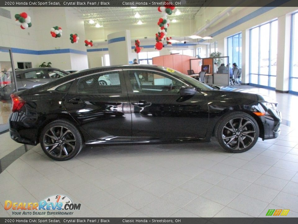 2020 Honda Civic Sport Sedan Crystal Black Pearl / Black Photo #4