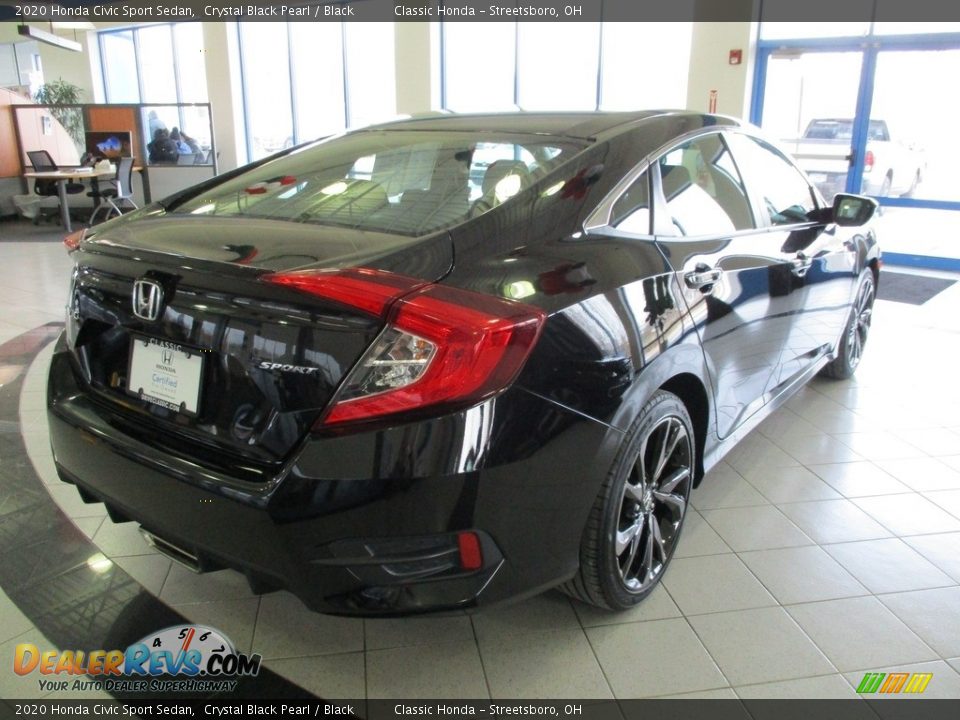 2020 Honda Civic Sport Sedan Crystal Black Pearl / Black Photo #7