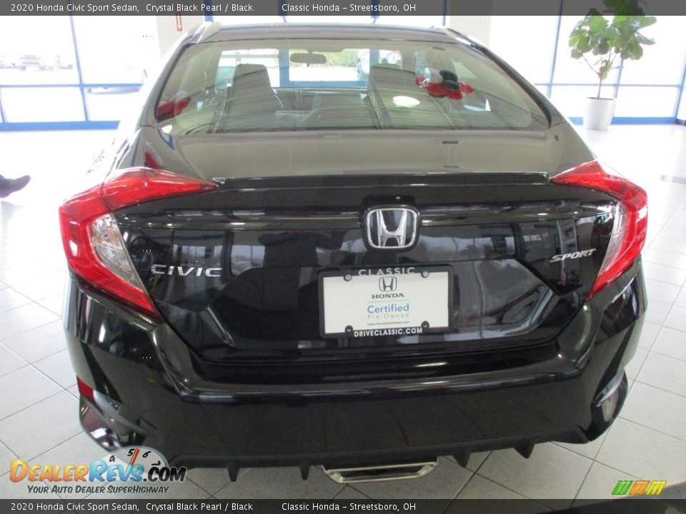2020 Honda Civic Sport Sedan Crystal Black Pearl / Black Photo #8