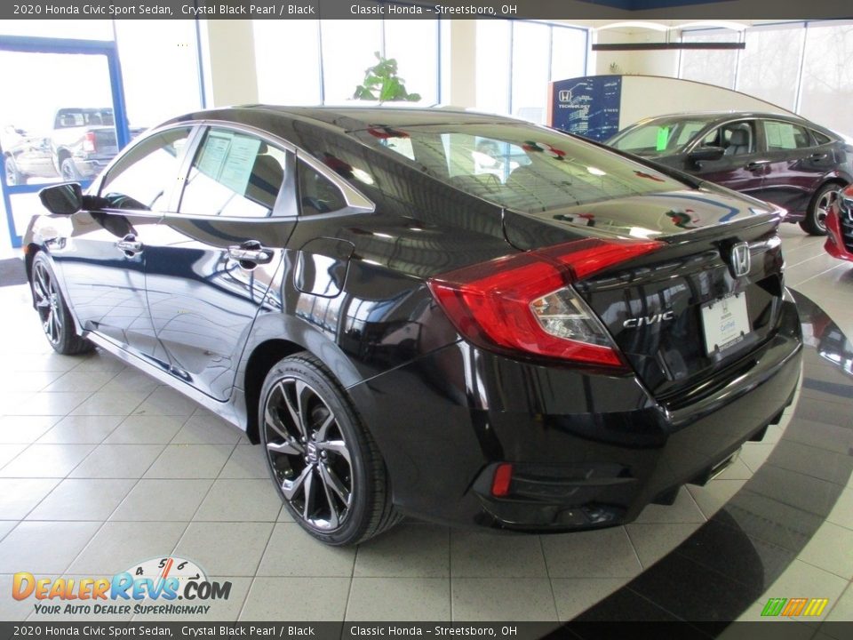 2020 Honda Civic Sport Sedan Crystal Black Pearl / Black Photo #9