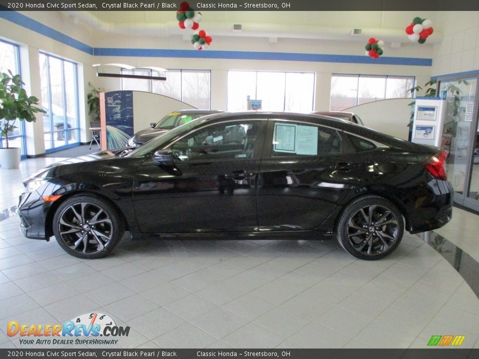 2020 Honda Civic Sport Sedan Crystal Black Pearl / Black Photo #10