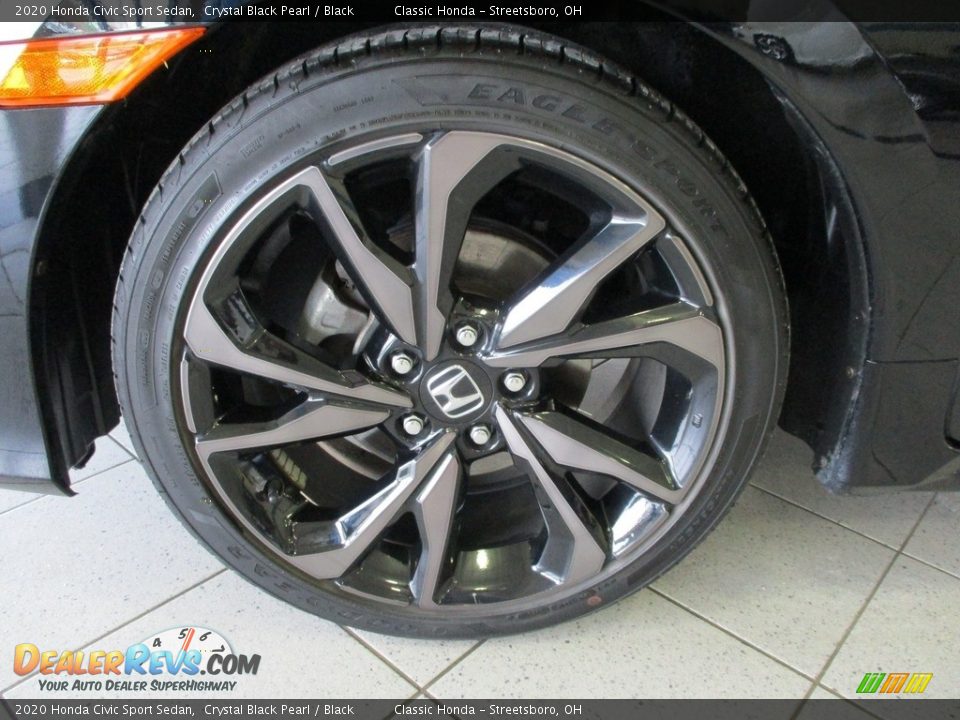 2020 Honda Civic Sport Sedan Crystal Black Pearl / Black Photo #12