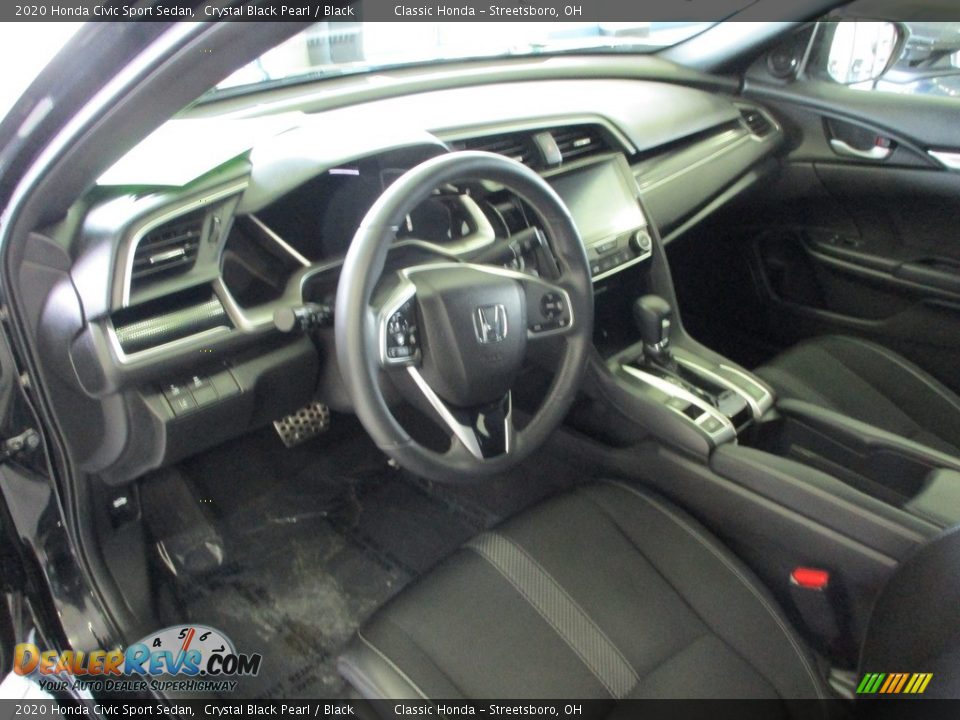 2020 Honda Civic Sport Sedan Crystal Black Pearl / Black Photo #26