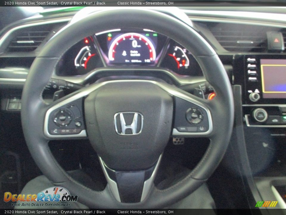 2020 Honda Civic Sport Sedan Crystal Black Pearl / Black Photo #29