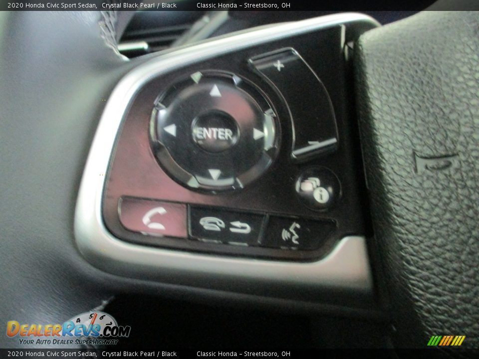 2020 Honda Civic Sport Sedan Crystal Black Pearl / Black Photo #30