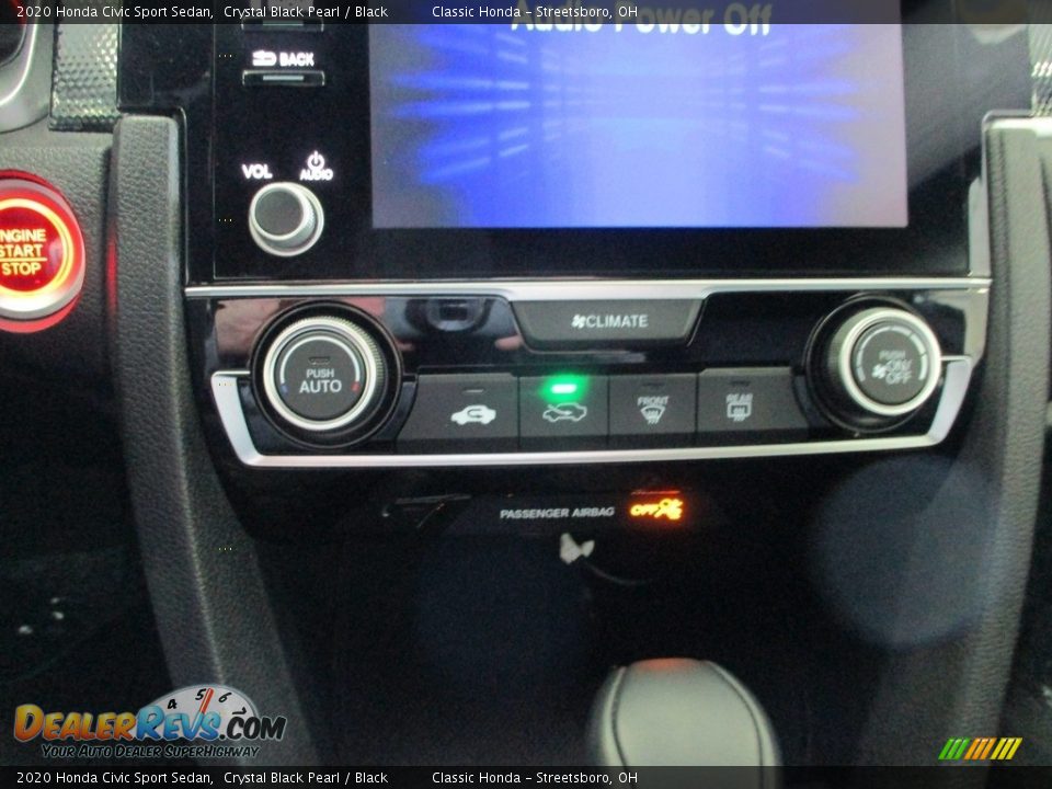 2020 Honda Civic Sport Sedan Crystal Black Pearl / Black Photo #34