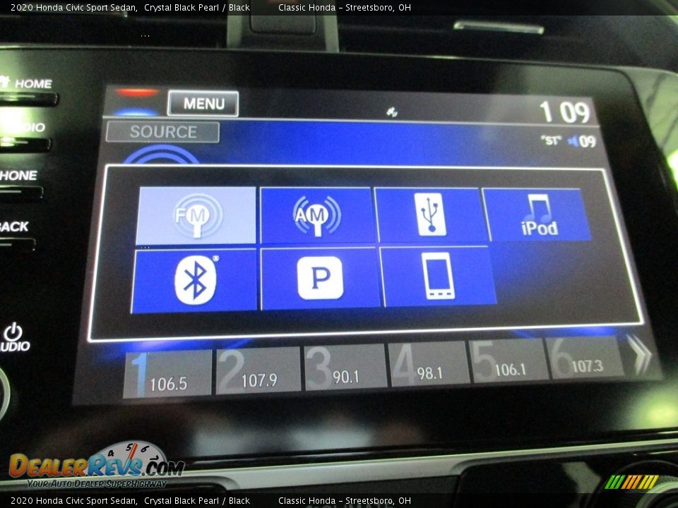 2020 Honda Civic Sport Sedan Crystal Black Pearl / Black Photo #36