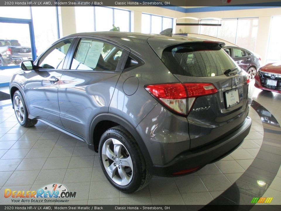 2020 Honda HR-V LX AWD Modern Steel Metallic / Black Photo #7