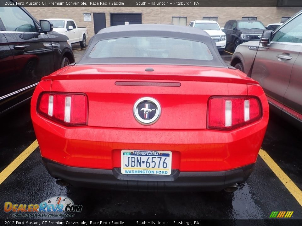 2012 Ford Mustang GT Premium Convertible Race Red / Saddle Photo #3