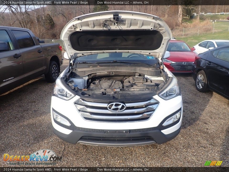 2014 Hyundai Santa Fe Sport AWD Frost White Pearl / Beige Photo #4