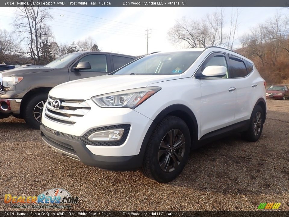 2014 Hyundai Santa Fe Sport AWD Frost White Pearl / Beige Photo #6