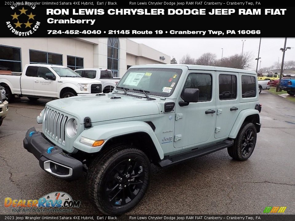2023 Jeep Wrangler Unlimited Sahara 4XE Hybrid Earl / Black Photo #1