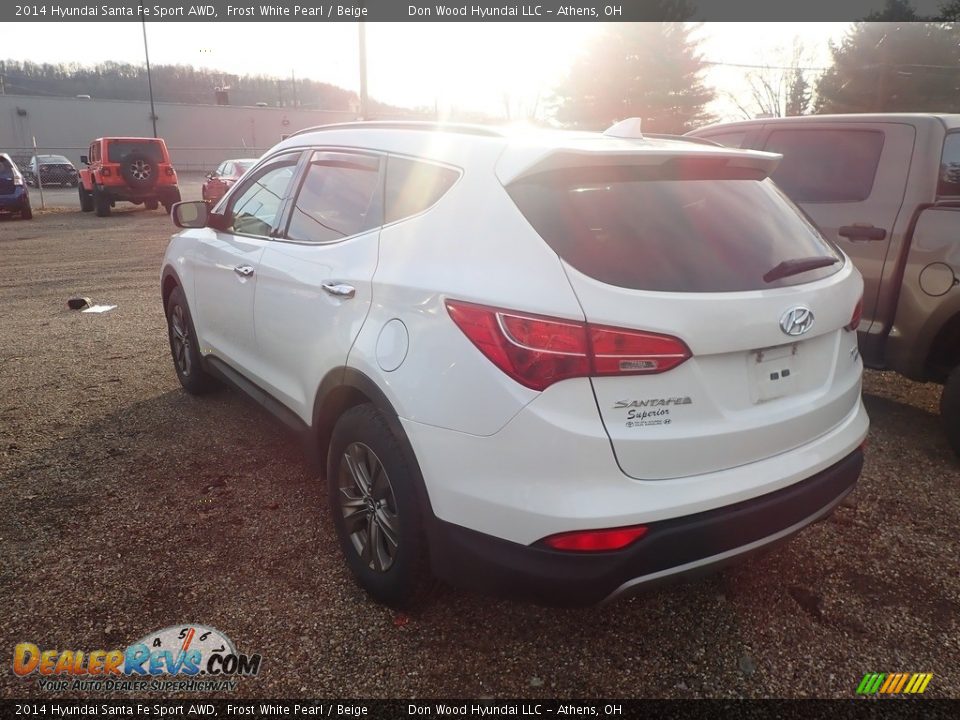 2014 Hyundai Santa Fe Sport AWD Frost White Pearl / Beige Photo #8