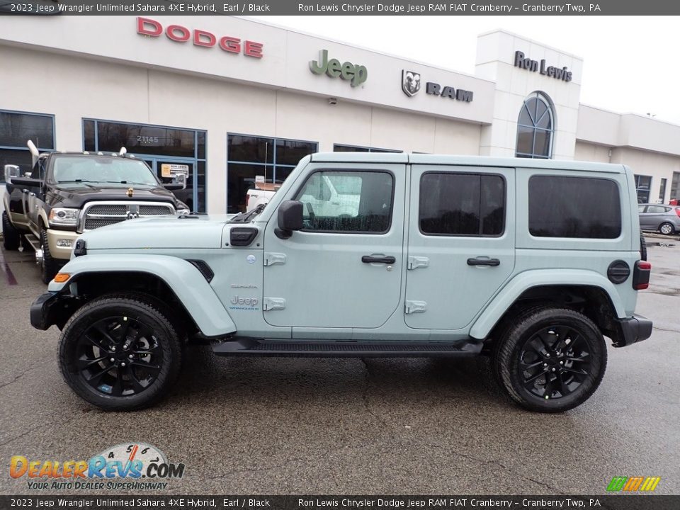2023 Jeep Wrangler Unlimited Sahara 4XE Hybrid Earl / Black Photo #2