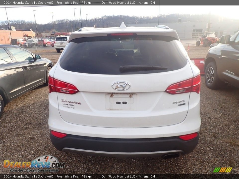 2014 Hyundai Santa Fe Sport AWD Frost White Pearl / Beige Photo #9