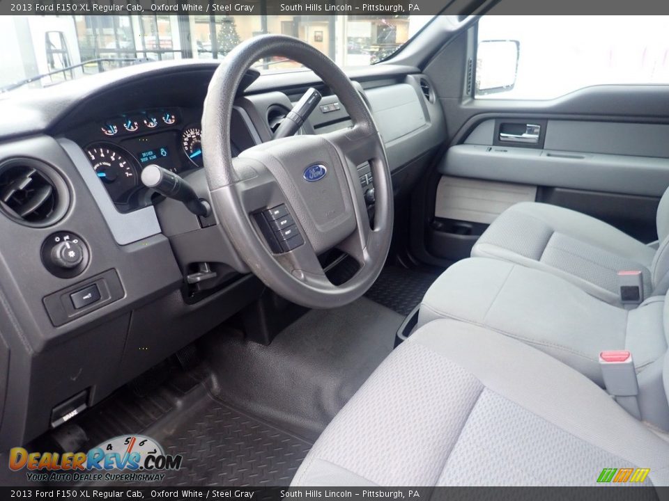 2013 Ford F150 XL Regular Cab Oxford White / Steel Gray Photo #19