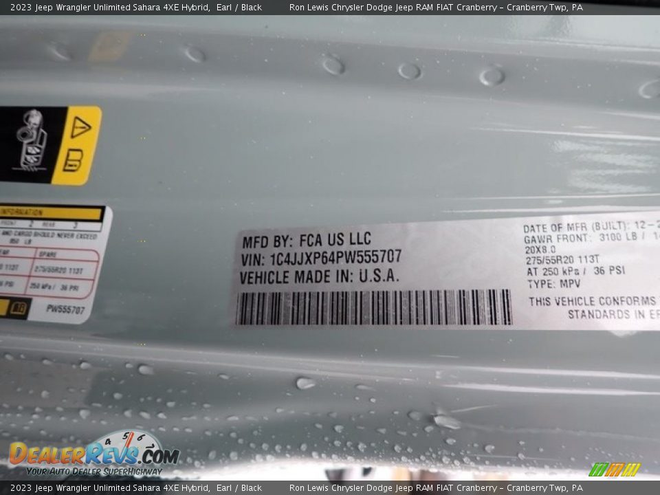 2023 Jeep Wrangler Unlimited Sahara 4XE Hybrid Earl / Black Photo #20