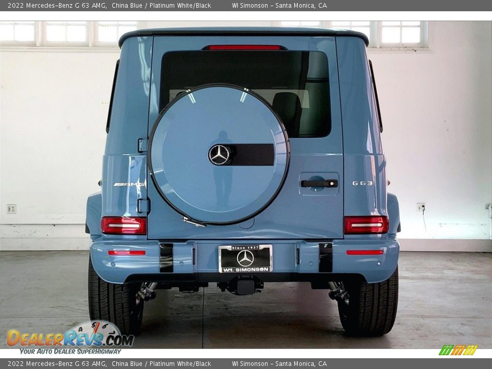 2022 Mercedes-Benz G 63 AMG China Blue / Platinum White/Black Photo #3