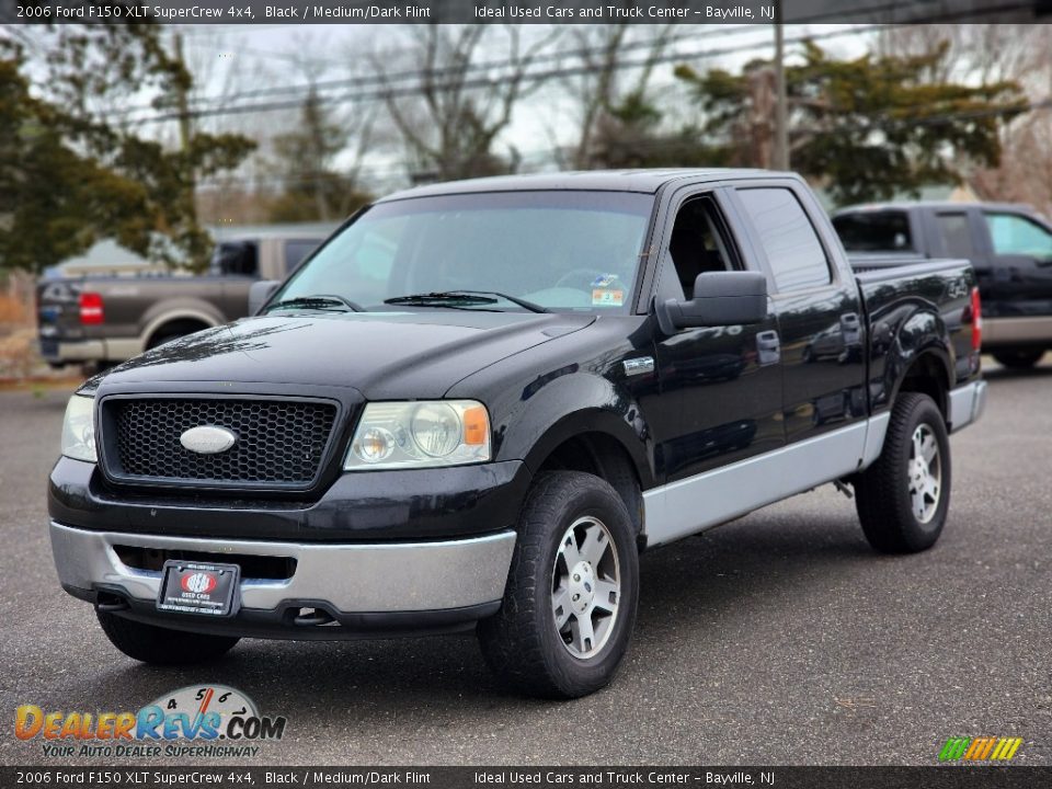 2006 Ford F150 XLT SuperCrew 4x4 Black / Medium/Dark Flint Photo #1