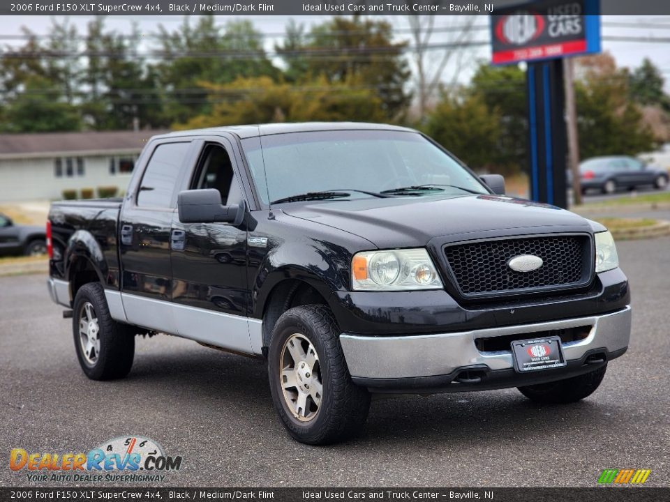 2006 Ford F150 XLT SuperCrew 4x4 Black / Medium/Dark Flint Photo #2