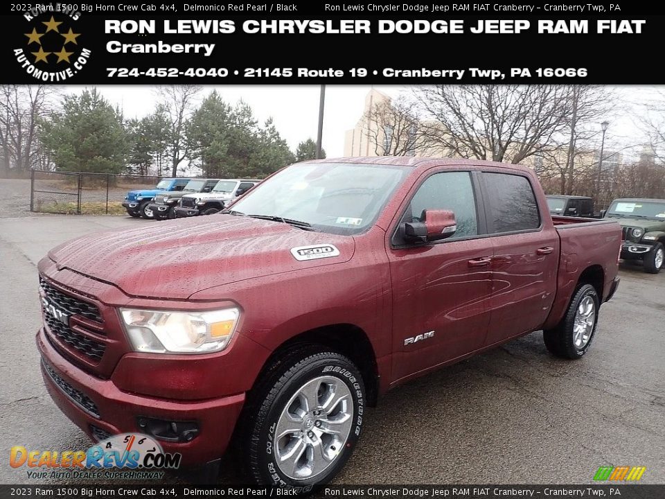 2023 Ram 1500 Big Horn Crew Cab 4x4 Delmonico Red Pearl / Black Photo #1