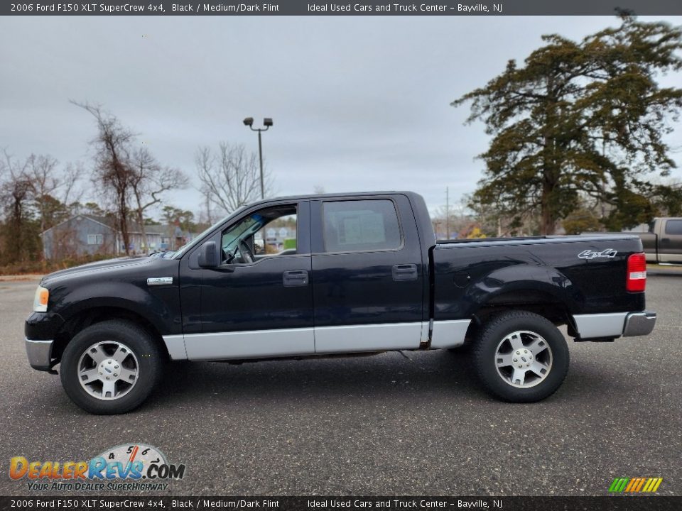 2006 Ford F150 XLT SuperCrew 4x4 Black / Medium/Dark Flint Photo #4