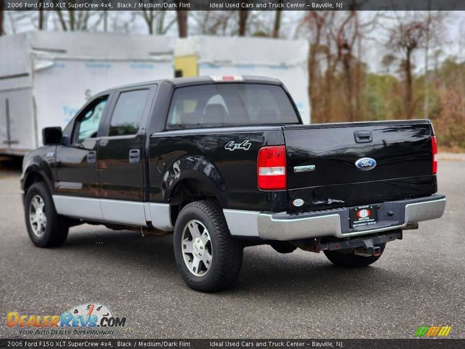 2006 Ford F150 XLT SuperCrew 4x4 Black / Medium/Dark Flint Photo #5