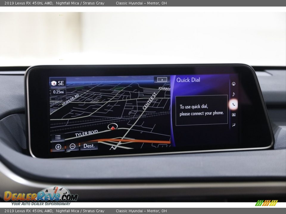 2019 Lexus RX 450hL AWD Nightfall Mica / Stratus Gray Photo #10