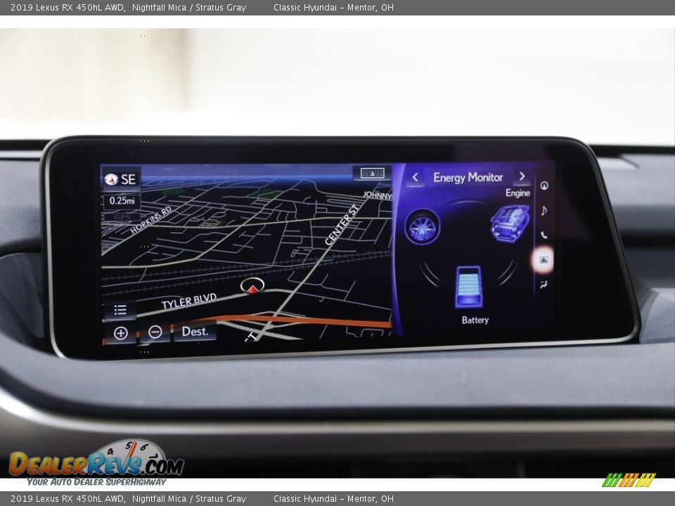 2019 Lexus RX 450hL AWD Nightfall Mica / Stratus Gray Photo #11