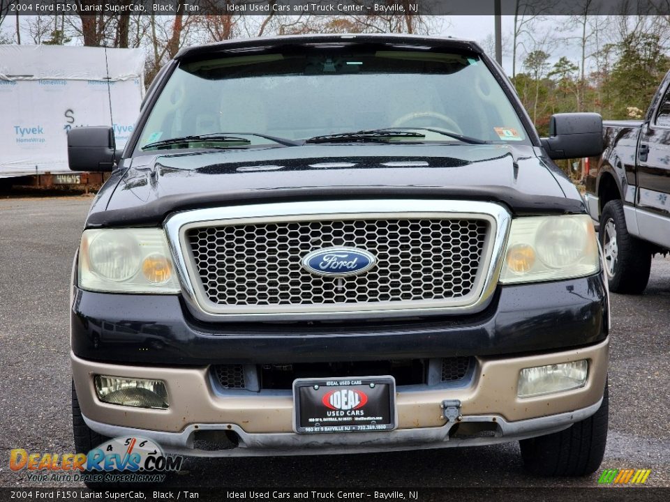 2004 Ford F150 Lariat SuperCab Black / Tan Photo #2