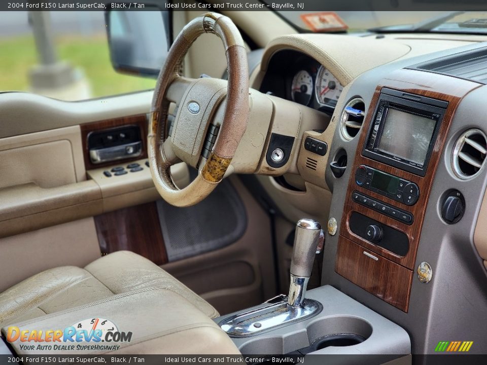 2004 Ford F150 Lariat SuperCab Black / Tan Photo #3