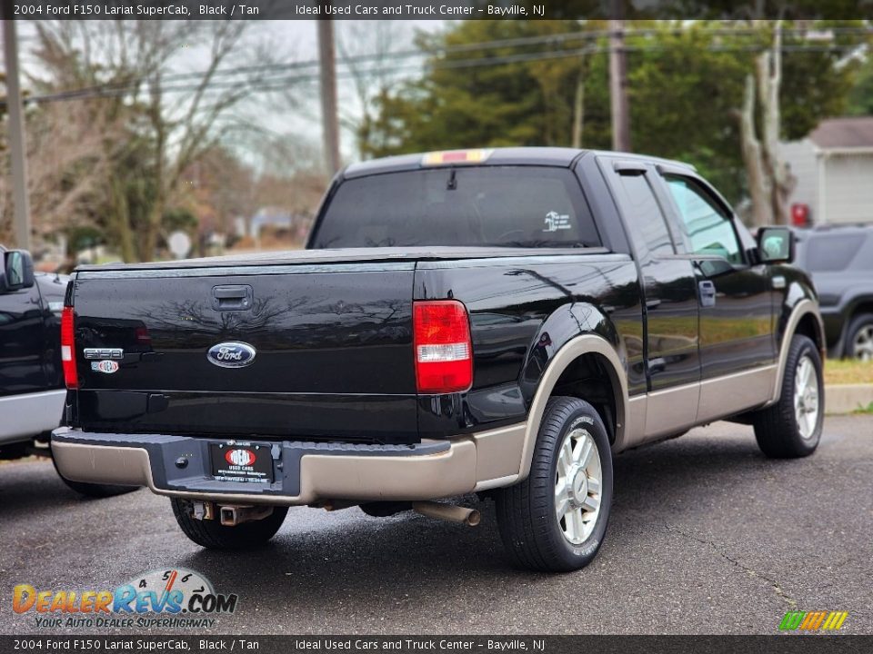 2004 Ford F150 Lariat SuperCab Black / Tan Photo #4