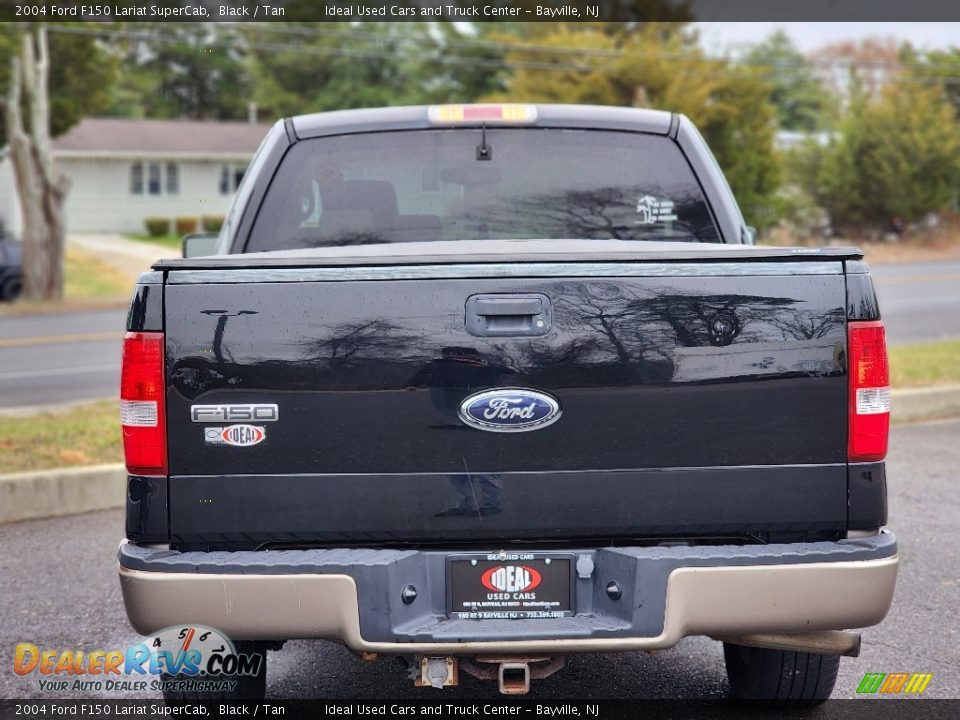 2004 Ford F150 Lariat SuperCab Black / Tan Photo #5