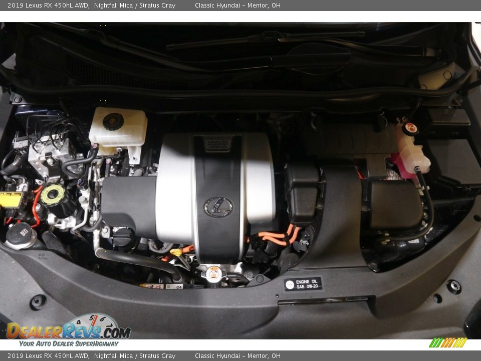 2019 Lexus RX 450hL AWD Nightfall Mica / Stratus Gray Photo #22