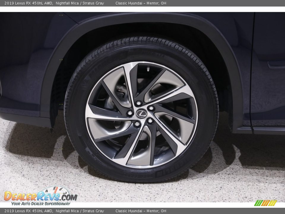 2019 Lexus RX 450hL AWD Nightfall Mica / Stratus Gray Photo #23