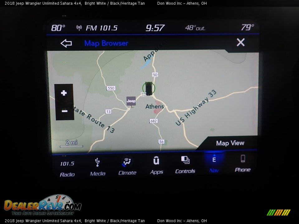 2018 Jeep Wrangler Unlimited Sahara 4x4 Bright White / Black/Heritage Tan Photo #3