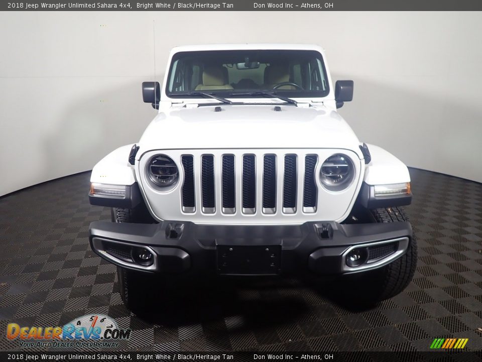 2018 Jeep Wrangler Unlimited Sahara 4x4 Bright White / Black/Heritage Tan Photo #6