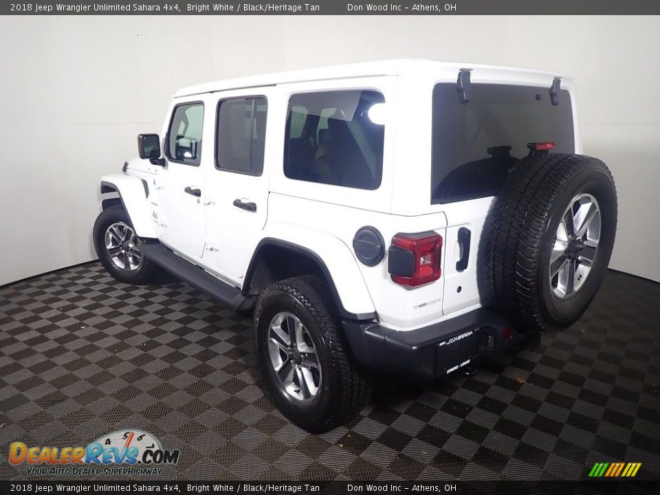 2018 Jeep Wrangler Unlimited Sahara 4x4 Bright White / Black/Heritage Tan Photo #12