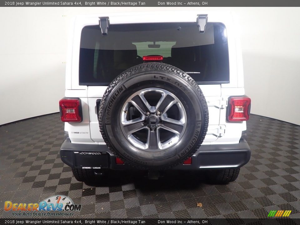 2018 Jeep Wrangler Unlimited Sahara 4x4 Bright White / Black/Heritage Tan Photo #13